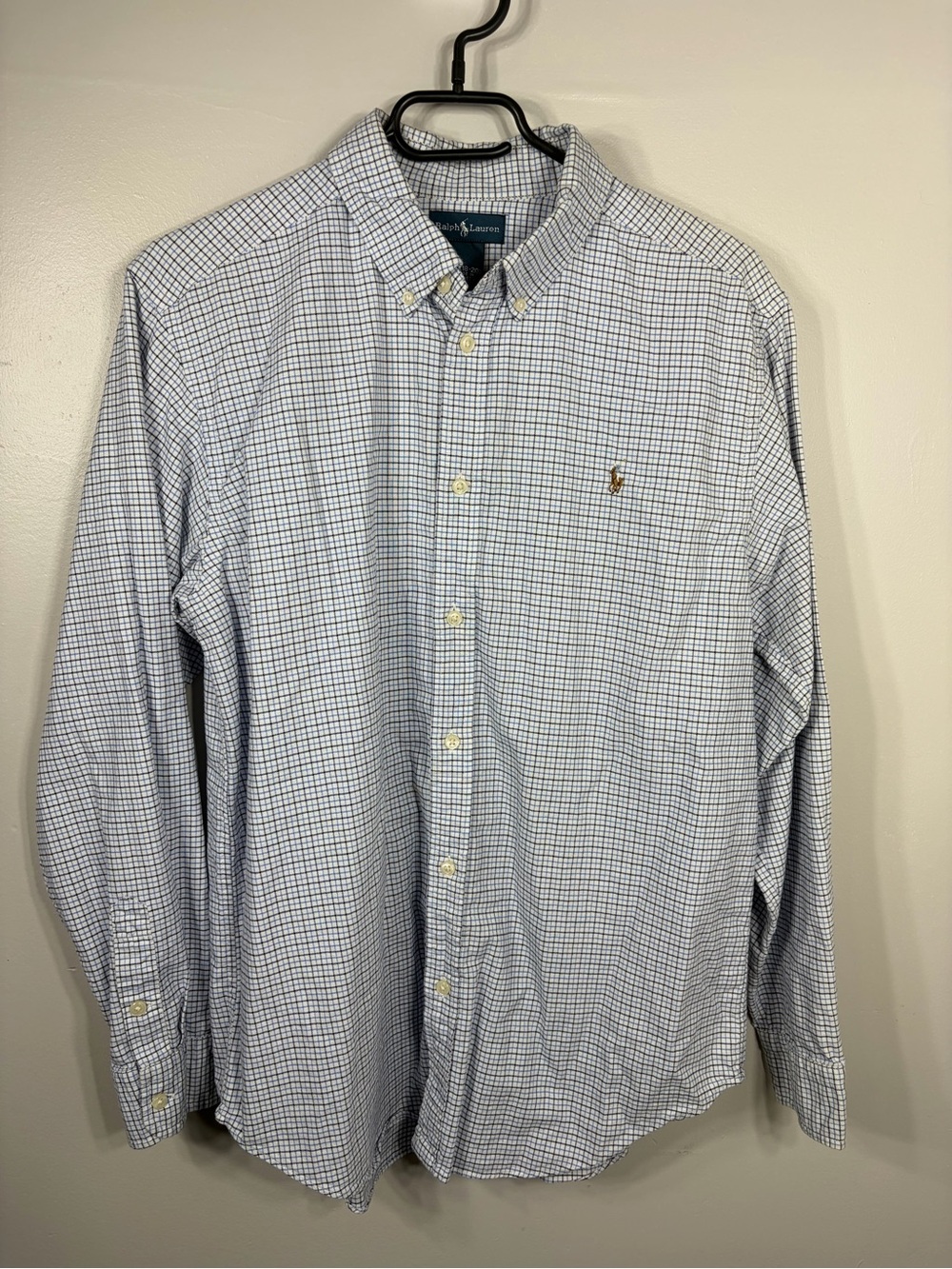 Polo Ralph Lauren Youth XL‎ 18-20 Blue Check Button Down Shirt